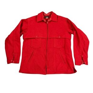 VTG Johnson Woolen Mills Red Wool Hunting Jacket Womens 16 USA 50s - 60s Cruiser